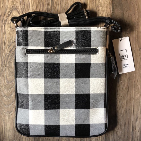 Mia K Farrow MKF black and white Checkered Purse - Picture 4 of 9